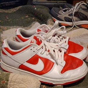 Nike Red and White Athletic Shoes